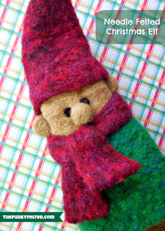 Handmade Needle Felted Wool Elf for the Kids