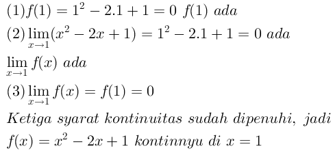 Contoh Soal Limit Kontinu