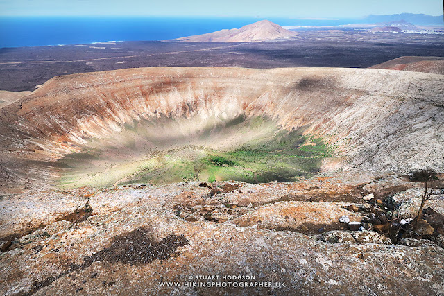 Caldera Blanca walk hike Lanzarote canary Islands map route photos