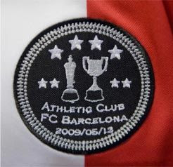 Logotipo que lució el Athletic Club en sus camisetas en al final de Mestalla