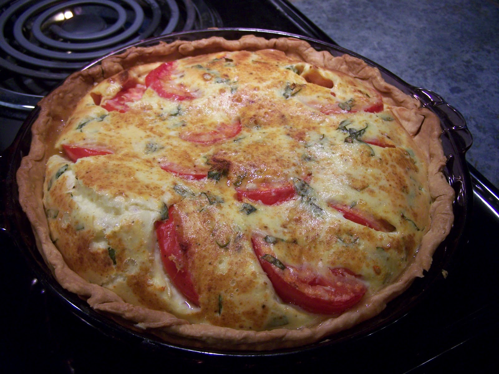 Good Food, Good Friends Recipe Blog Heirloom Tomato and Onion Quiche