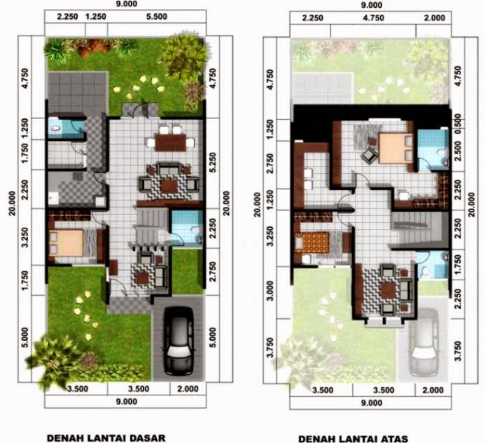  Denah Rumah Minimalis Modern  2 Lantai Design Rumah  Minimalis