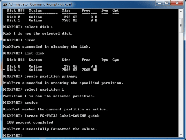 Format Flashdisk melalui Command Prompt - Computer