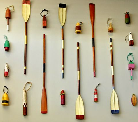 Nautical Gallery Wall with Oars
