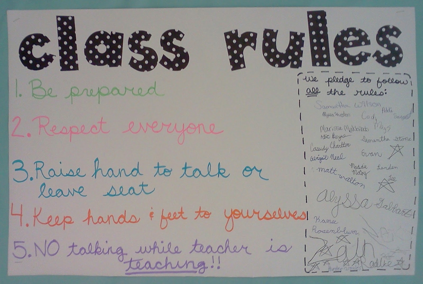 Mrs. Crouse's Teaching Adventures Classroom Rules