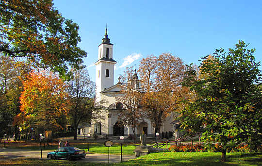 Krynica-Zdrój. Kościół katolicki Najświętszej Maryi Panny Wniebowziętej zbudowany w latach 1887-92.