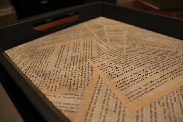 serving tray mod podge book pages serving tray mod podge book pages