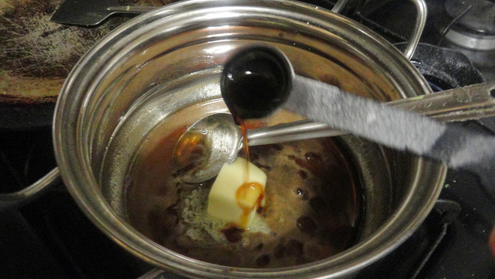 Add butter and vanilla essence while swtiching the flame off