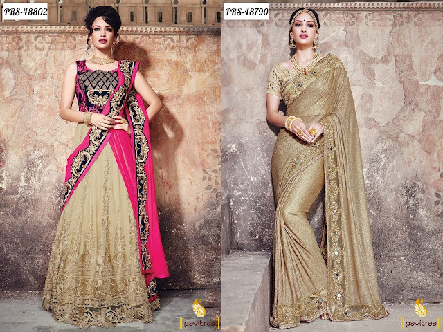 Wedding wear designer lehenga sarees for Indian women online shopping with discount offer sale