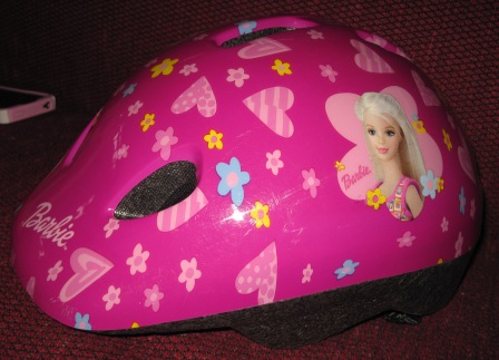 barbie bike helmet and pads