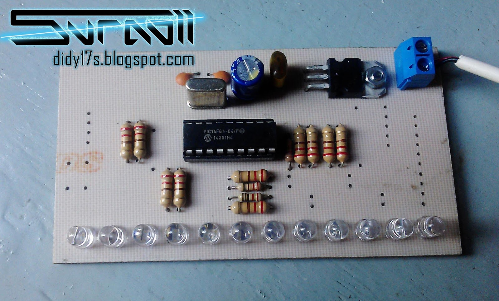 didy17s blog's - suradi: 12 Chanel LED Chaser PIC16F84A