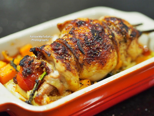 Roasted To Perfection ~ Roasted Stuffed Chicken With Sundried Tomato Pesto