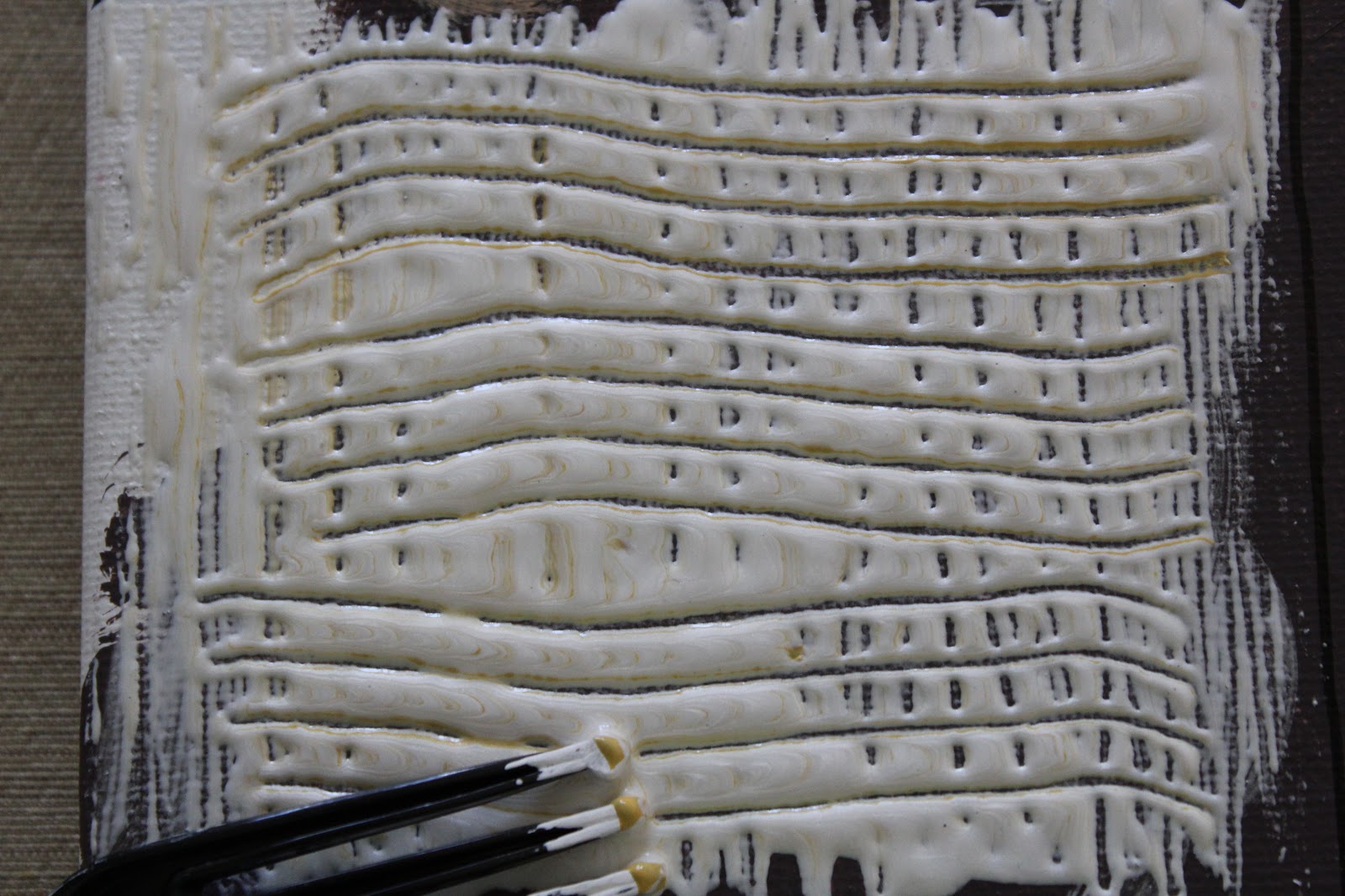 Art by Neem How to add Texture to your Acrylic Painting Linen Look