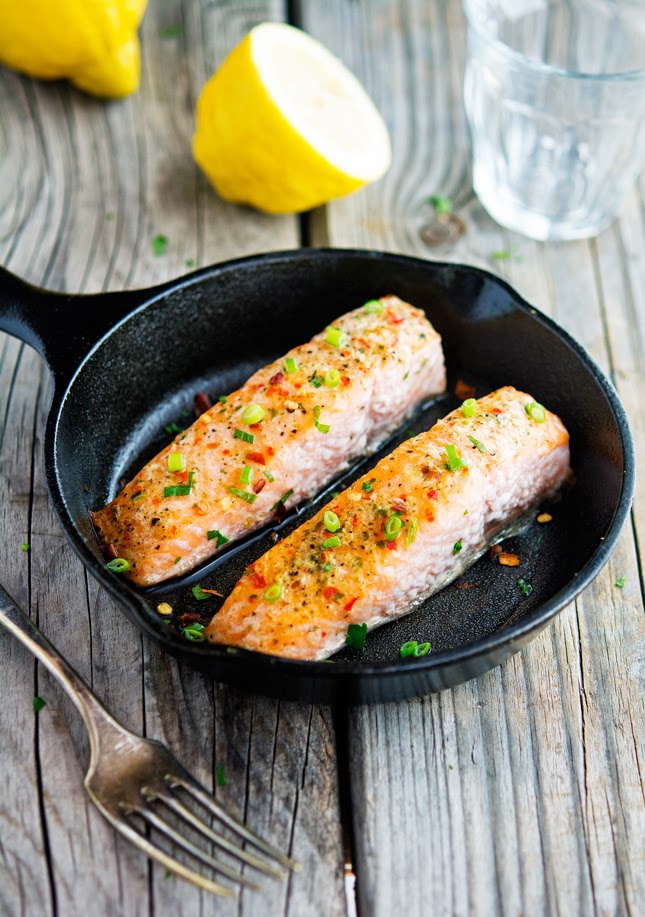 Easy Ginger, Chili and Lemon Salmon