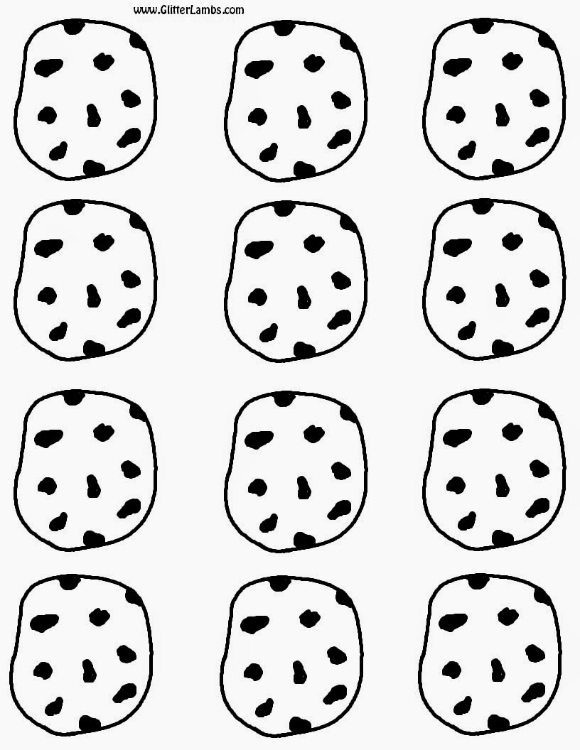 Printable Chocolate Chip Cookie Template