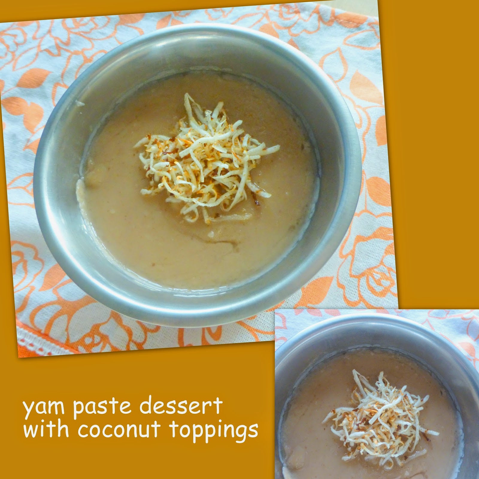 Little Bellevue Kitchen Yam Paste Dessert with Coconut Topping