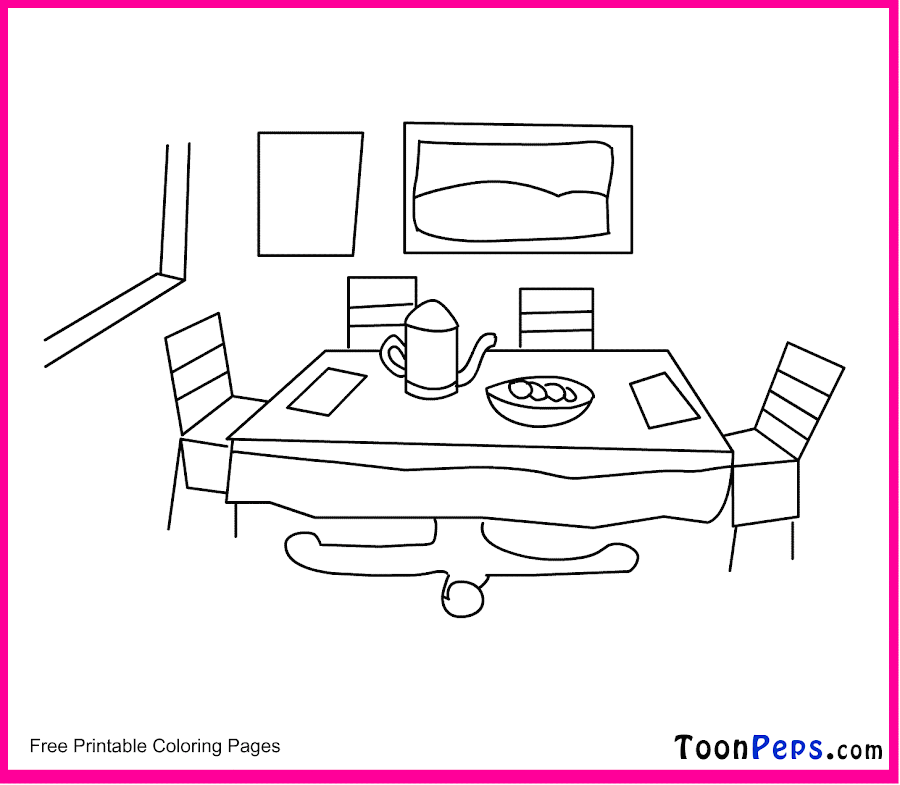 table and chair coloring pages - photo #48