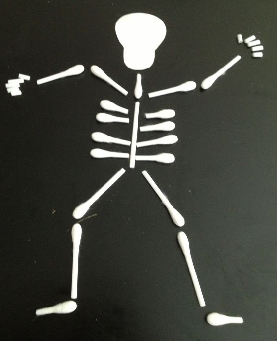 Printable Q Tip Skeleton Template