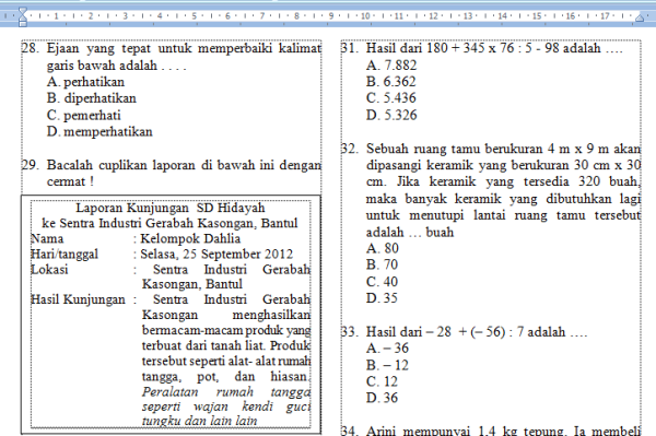 Contoh Soal Tes Akademik Tni Ad Pdf