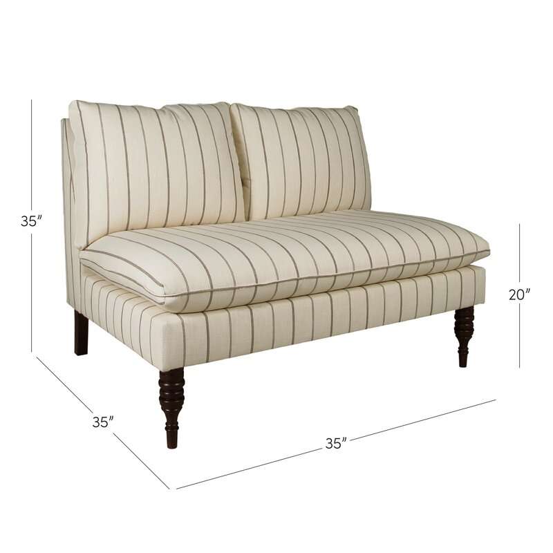 Review ﻿Donelson 47" Armless Settee Cottage & Country Sofas