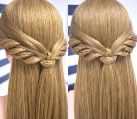 Peinados con media cola fácil y bonito DIY | Belleza