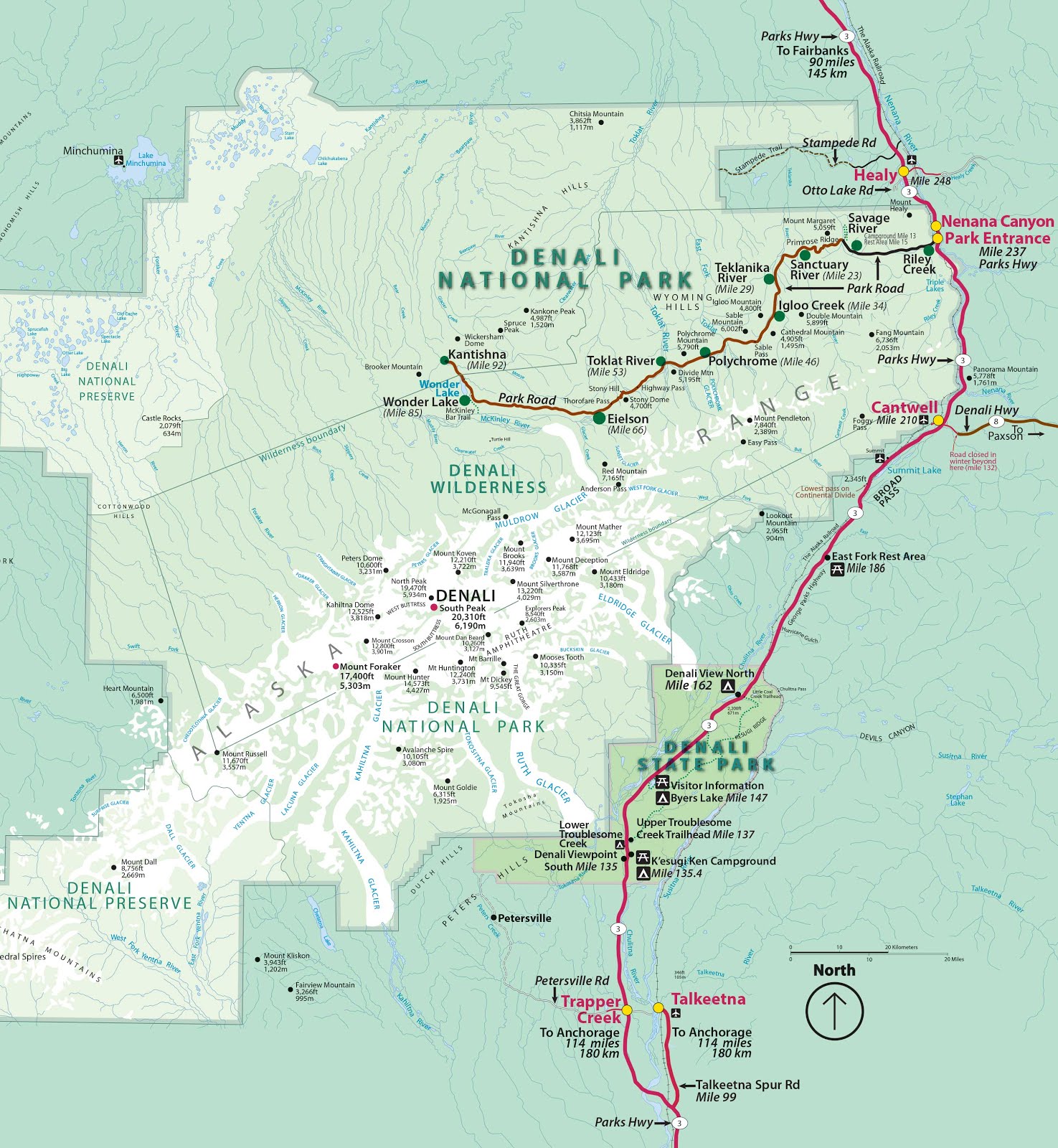 Map Of Denali Park