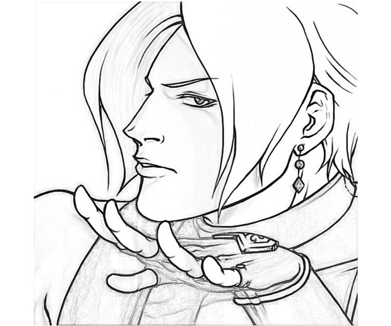 King of Fighters Adelheid Bernstein Portrait Coloring Pages title=