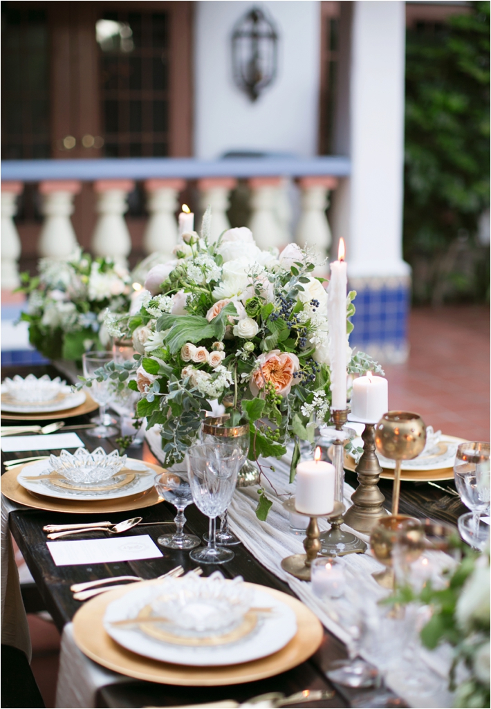 Elegant Tablescape | Rancho Las Lomas Wedding Inspiration by Damaris Mia Photography