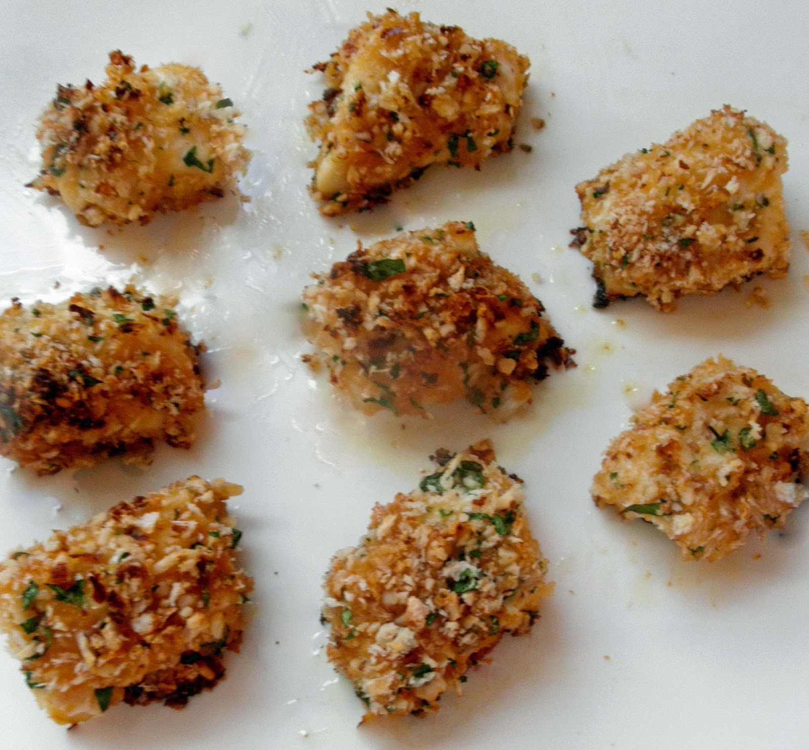 Cecelia Heer's Culinary Corner HALIBUT NUGGETS WITH HAZELNUT CRUMB