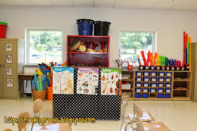 Tour the music room and see great ideas for decorating, organizing, classroom set up, bulletin boards and more.  This room features a rainbow and black and white polka dot theme.  Students in K-6 use the room so the set up works for multiple age levels.  