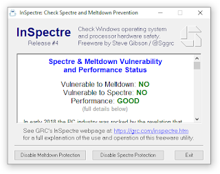 InSpectre: Check Spectre and Meltdown Protection InSpectre: Check Spectre and Meltdown Protection