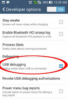 cara mengaktifkan mode USB Debugging asus zenfone 5