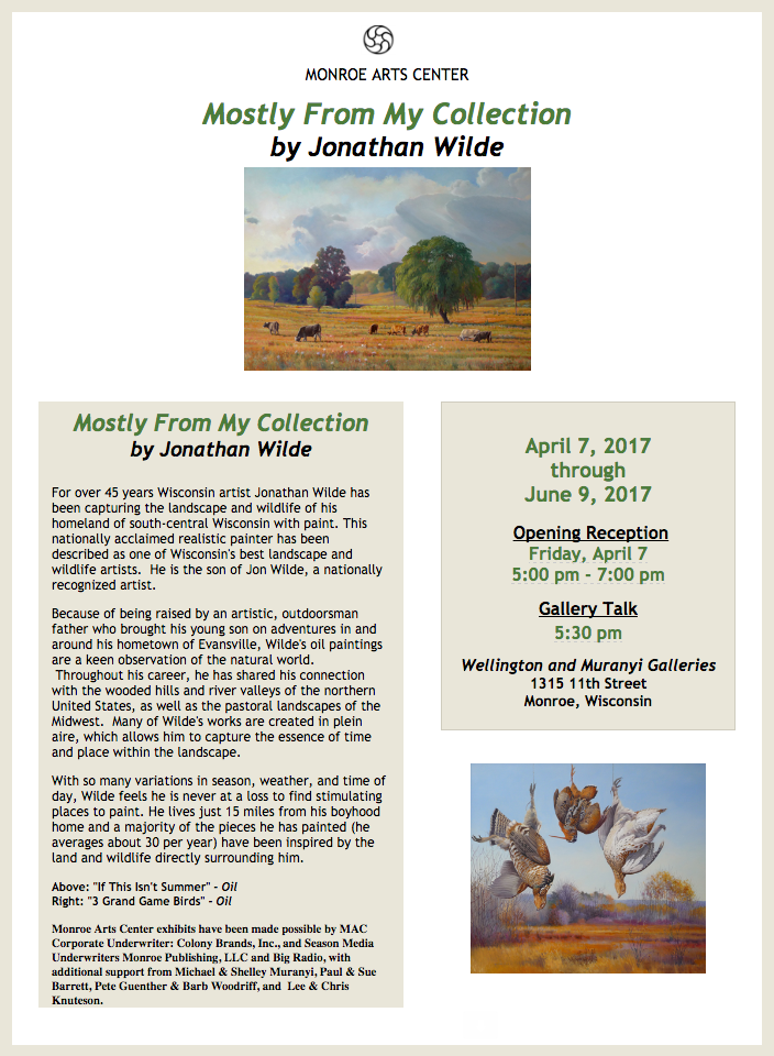 Dane County Plein Air Painters Jonathan Wilde Mostly From My