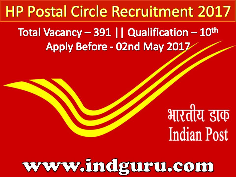 HP Postal Circle Recruitment 2017 HP Postal Circle Recruitment