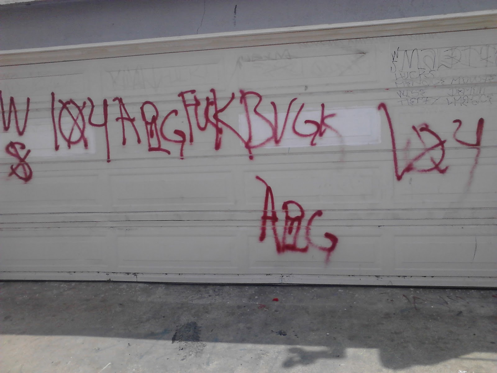 blood gangs graffiti: avenue piru gang ( APG , Inglewood )