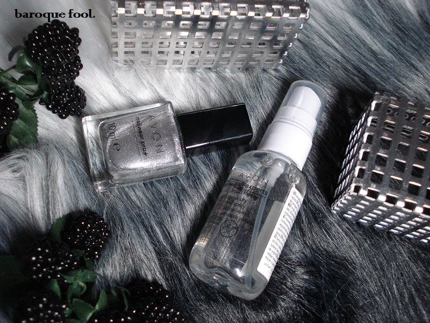 baroque fool AVON nail polish and Quick dry nail spray