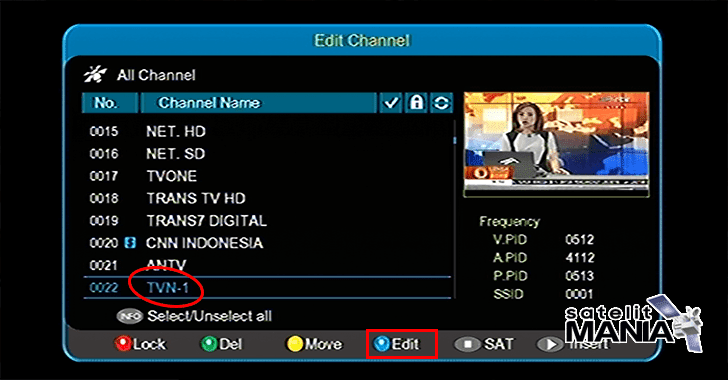 Cara Merubah/Edit Nama Channel Di Receiver