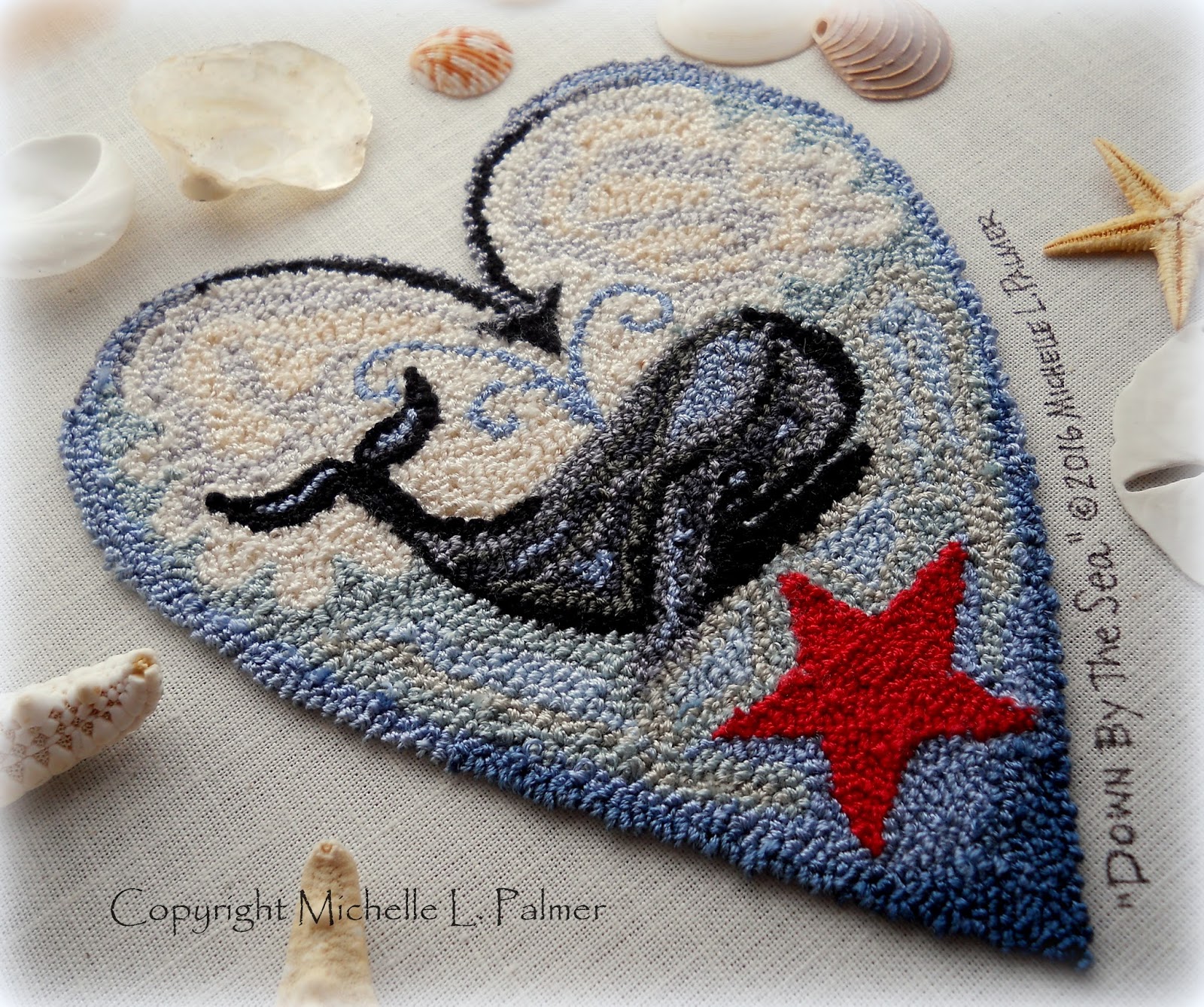 Michelle Palmer Whale punch needle pattern
