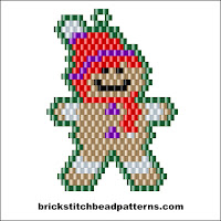 Click to view the Christmas Gingerbread Man brick stitch bead pattern charts.