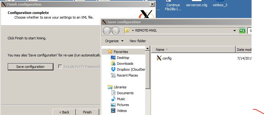 Save configuration. Save configuration