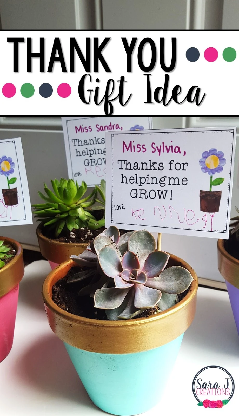Easy budget friendly thank you presents!  Thanks for helping me grow with a version that says we as well.  Free gift tags to go with the plants/flowers of your choice.