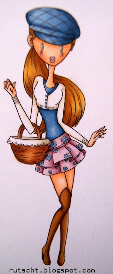 Resultado del sello nº 1 usando Rotuladores Copic