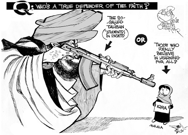 Palestinian Pundit: Malala and the Taliban, by Khalil Bendib
