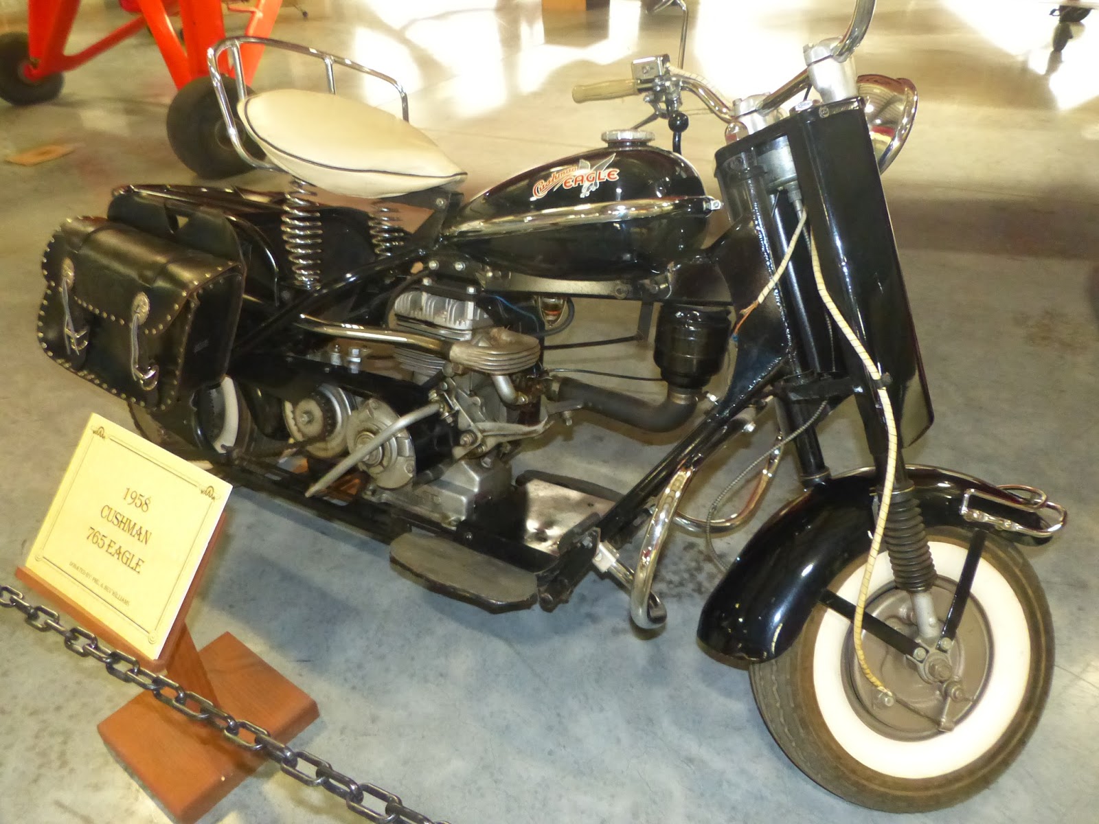OldMotoDude 1958 Cushman 765 Eagle on display at the Western Antique