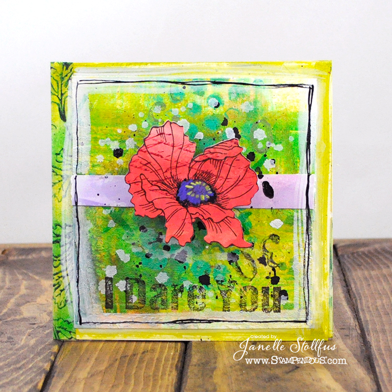 Rain Puddles Design Mixed Media Fun with Stampendous and DecoArt