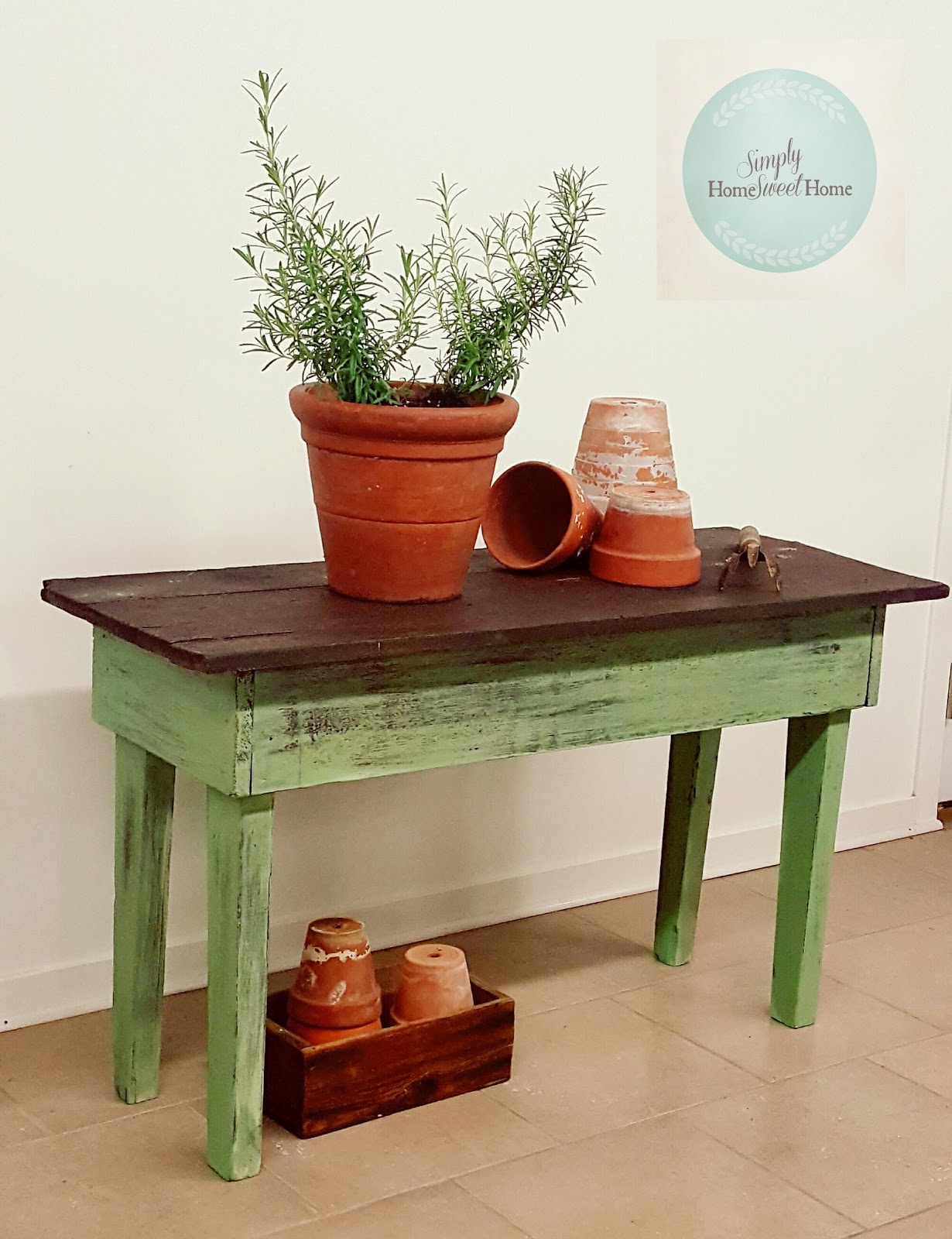 Simply Living and Loving Each Day Potting Table in Luckett's Green