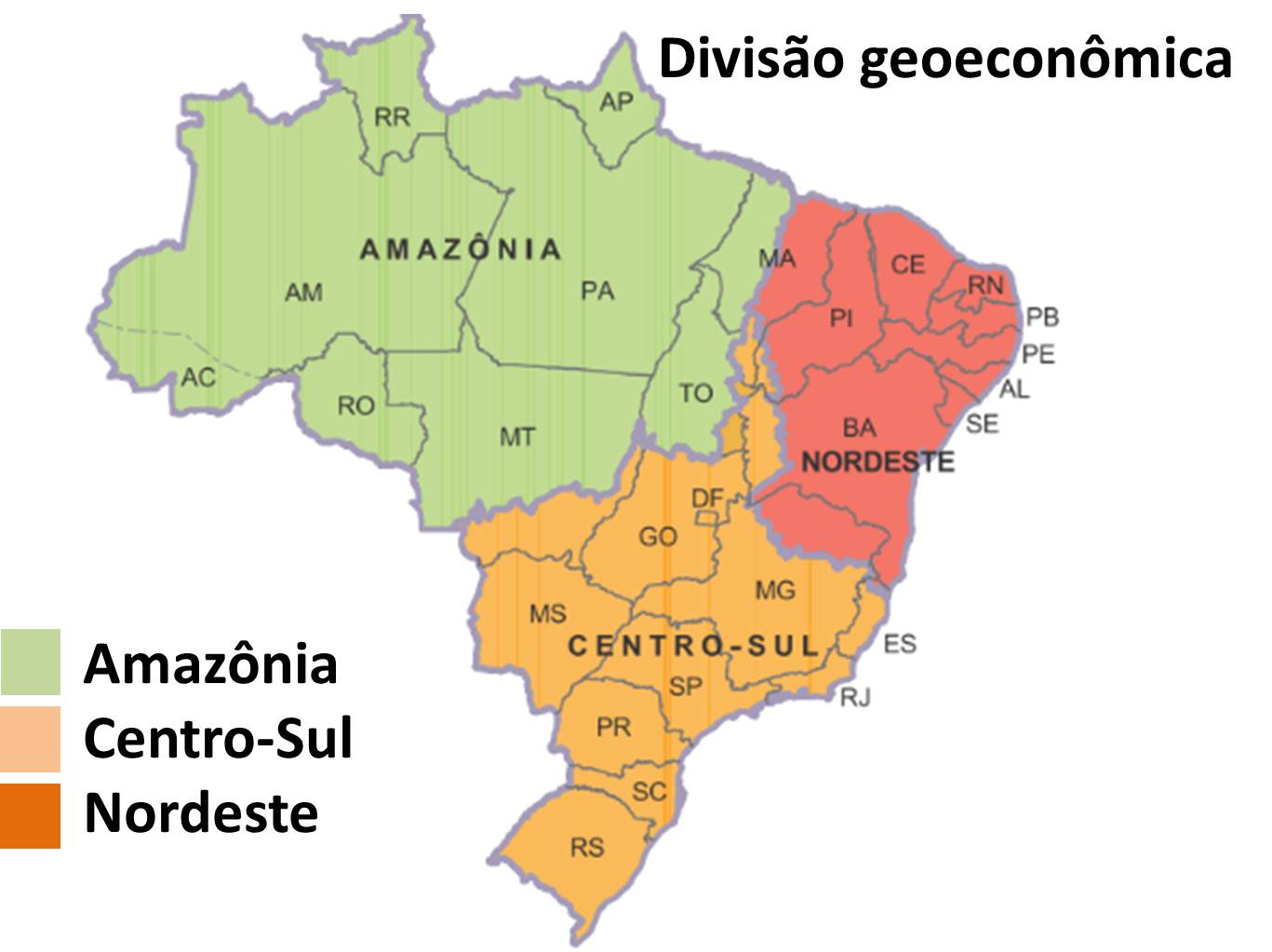 Geografia Xou: Divisão regional do Brasil: Mapas e histórico das divisões