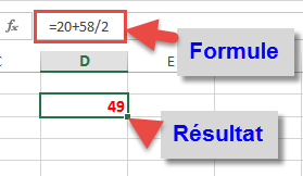 Formule Excel simple Formule Excel simple