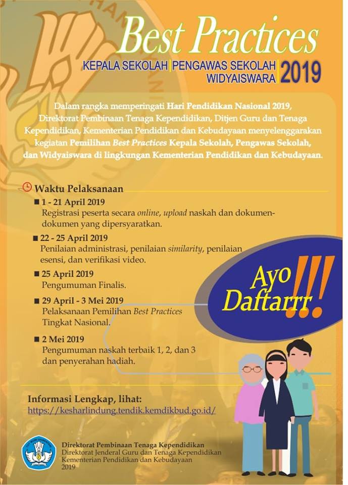 Lomba Best Practices Nasional Kepala Sekolah, Pengawas