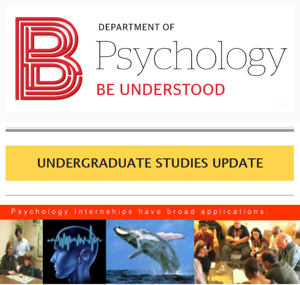 UMD PSYC ENews Undergraduate Studies Update Department of Psychology